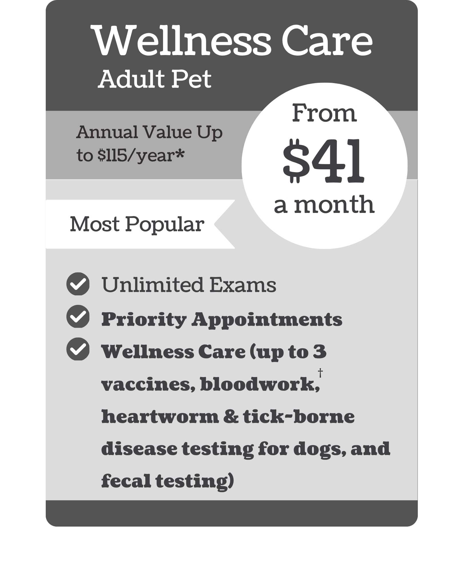 Walnut Creek VIPet Plan_pricing_Wellness_Rustic